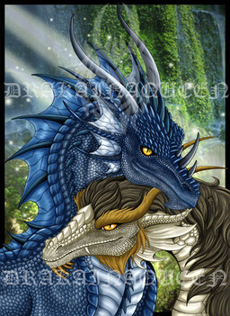 2_horns 4_horns ambiguous/ambiguous ambiguous_feral ambiguous_gender blue_body blue_scales brown_mane duo fantasy feral frill_(anatomy) fur head_crest head_frill head_on_neck horn light light_beam mane mouth_closed multi_horn nature_background outside photo_background pupils romantic romantic_couple scales slit_pupils text ventral_scales waterfall white_body white_scales yellow_eyes dqueen european_mythology mythology dragon eastern_dragon furred_dragon furred_scalie hybrid_dragon mythological_creature mythological_scalie scalie western_dragon 2008 artist_name digital_media_(artwork) distracting_watermark mixed_media photography_(artwork) watermark female_(lore) male_(lore)