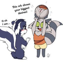 anthro anus bodily_fluids clothed clothing duo female foreskin genitals male nude open_mouth orb penis sweat vulva conditional_dnp muffinlewds vezika_larskin_(naomioop) yaku_(yakukitsu) mammal mephitid procyonid raccoon skunk 1:1 absurd_res digital_media_(artwork) hi_res