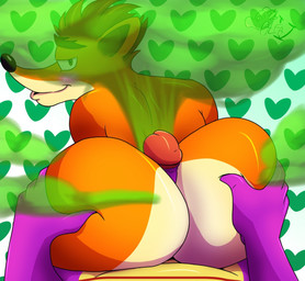 anthro big_butt blush bubble_butt butt butt_grab close-up countershading duo erection fart fart_cloud fart_fetish farting_on_penis fur genitals green_eyes green_fart_cloud green_heart hair hand_on_another's_butt hand_on_butt head_turned heart_background heart_pattern heart_symbol hot_dogging humanoid_genitalia humanoid_penis looking_at_viewer looking_back male male/male male_on_bottom male_on_top nude on_bottom on_top open_mouth pattern_background penis presenting presenting_hindquarters purple_body purple_skin reverse_cowgirl_position sex simple_background smile solo_focus alfa_quinto_(artist) activision crash_bandicoot_(series) european_mythology mythology spyro_the_dragon crash_bandicoot spyro bandicoot dragon mammal marsupial mythological_creature mythological_scalie scalie western_dragon crossover