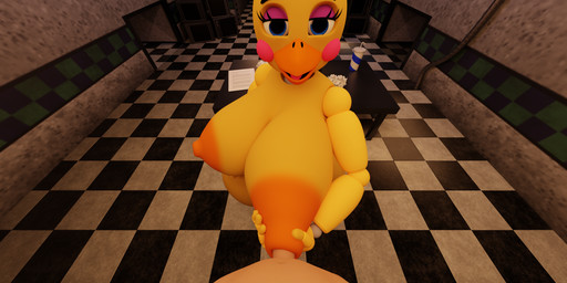 anthro areola beak big_breasts big_nipples breast_grab breasts duo female first_person_view hand_on_breast machine male male/female nipple_fetish nipple_penetration nipple_play nipple_pull nipples nude nude_female open_mouth open_smile orange_nipples penetration penis_in_nipple smile yellow_body vrserpent mipsmiyu_(modeler) five_nights_at_freddy's five_nights_at_freddy's_2 scottgames toy_chica_(fnaf) animatronic avian bird chicken galliform phasianid robot 2:1 3d_(artwork) absurd_res blender_(artwork) digital_media_(artwork) hi_res