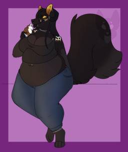 anklet anthro arm_markings arm_tuft barefoot belly big_breasts biped black_hair blue_bottomwear blue_clothing blue_jeans blue_pants bottomwear breasts brown_body brown_clothing brown_countershading brown_fur brown_shirt brown_tank_top brown_topwear brown_tuft clothed clothed_anthro clothed_female clothing countershade_fur countershade_torso countershading denim denim_bottomwear denim_clothing dessert dipstick_tail eating eating_food eating_ice_cream elbow_tuft facial_markings feet female female_anthro fluffy fluffy_tail food fur gloves_(marking) hair head_markings ice_cream jeans jewelry long_tail markings overweight overweight_anthro overweight_female pants shirt shoulder_markings sitting solo tail tail_markings tank_top thick_thighs topwear tuft yellow_eyes yellow_inner_ear strawberrymilkdog connor_roivas canid canine fox mammal 2022 colored hi_res shaded