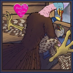 4_toes anal anisodactyl anthro avian_caruncle avian_feet beak bed blue_clothing border briefs cere_(anatomy) clothed clothing cloud coat duo feathers feet furniture grey_body grey_feathers heart_symbol holidays inside leaning leaning_forward looking_at_another looking_at_partner looking_at_viewer looking_pleasured male male/male mountain multicolored_body multicolored_eyes multicolored_feathers open_beak open_mouth pink_scutes romantic romantic_couple scuted_arms scutes sex snood_(anatomy) snow talons tan_body tan_feathers text toes tongue topwear two_tone_body two_tone_eyes two_tone_feathers underwear window wings wrinkles yellow_scutes tzair_(artist) konarak_(tzair) tzair_(character) avian bird falcon falconid galliform peregrine_falcon phasianid turkey 1:1 2026 digital_drawing_(artwork) digital_media_(artwork) english_text shaded signature