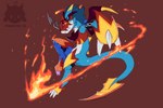 armor evolved fire hair male tail psydoktor bandai_namco digimon mythology fan_character yami_the_veemon digimon_(species) dragon fanmon flamedramon mythological_creature mythological_scalie reptile scalie 3:2 hi_res