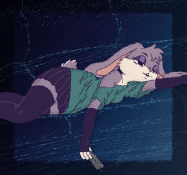 anthro bottomwear cheek_tuft clothed clothing collar controller cozy digitigrade_paws facial_tuft female fingerless_gloves fluffy fluffy_tail fur furniture gloves grey_body grey_fur handwear inner_ear_fluff inside jewelry legwear long_ears low_light lying male moody_lighting necklace night off_shoulder_shirt purple_body purple_fur reclining relaxed_expression remote_control retro_style shirt short_fur skirt sofa solo t-shirt tail thigh_highs tired topwear tuft visible_tail white_body ircluzar violet_bunny lagomorph leporid mammal rabbit digital_media_(artwork) pixel_(artwork)