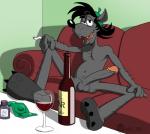 2012 3_toes alcohol anthro anti_dev balls beverage black_nose bottle canine cigarette claws condom condoms erection fur glass grey_fur hair hat hindpaw long_penis looking_at_viewer lube male nipples nu_pogodi nude open_mouth pawpads paws penis pose smile smoking sofa soles solo table toes tongue volk wine wolf
Rating: Explicit
Score: 3
User: megadeth
Date: December 18, 2013