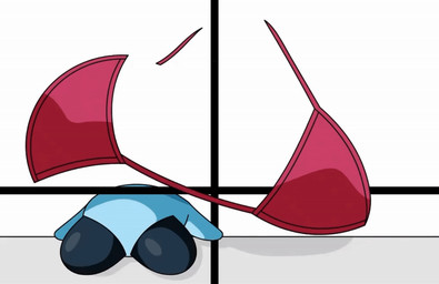 big_breasts bikini breast_crush breasts clothing female invisible red_bikini red_clothing red_swimwear simple_background solo swimwear two-piece_swimsuit minhart hololive hololive_en vtuber chattino_(hololive) raora_panthera animal_humanoid felid felid_humanoid humanoid mammal mammal_humanoid pantherine pantherine_humanoid animated