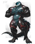 anthro clothing feet goo_suit heart_symbol latex latex_clothing latex_skinsuit lock_bulge lock_symbol male null_bulge rubber_clothing simple_background skinsuit solo symbol tight_clothing tongue tongue_out white_background yellow_sclera cxcxxcxxxx hekar dinosaur prehistoric_species reptile scalie 2022 absurd_res digital_media_(artwork) hi_res