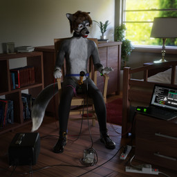 anthro ball_gag balls bdsm bedroom bodily_fluids bondage bottomwear bound chair chair_bondage clothed clothing computer crossdressing cuff_(restraint) curling_tail detailed_background electronics erection error_message femboy footwear fucking_machine furniture gag genital_fluids genitals hair halter harness harness_ball_gag harness_gag inside laptop leather legwear machine male malfunction mary_janes milked milking_machine muzzle_(object) penile penis penis_milking plug_(sex_toy) restrained restraints rope rope_bondage self-bondage sex_toy shackles shoes socks software_logo solo stockings stuck submissive tail technology technophilia timer_error trapped vibrator conditional_dnp sentharn linux ubuntu dalian_(sentharn) canid canine canis mammal wolf 1:1 3d_(artwork) blender_(artwork) blender_cycles_(artwork) digital_media_(artwork)