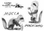 ambiguous_gender feral games_that_ferrets_play humor solo tail text foxia domestic_ferret mammal mustelid musteline true_musteline weasel comic english_text graphite_(artwork) greyscale monochrome multiple_images traditional_media_(artwork)