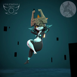 5_toes armor belly big_butt breasts butt feet female giggle glowing glowing_nipples hair headgear helmet looking_at_viewer mostly_nude nipples nude red_hair slightly_chubby smile tattoo toes palewdas_arts nintendo the_legend_of_zelda the_legend_of_zelda:_twilight_princess twilight_princess midna imp twili 1:1 3d_(artwork) 3d_animation animated digital_media_(artwork) hi_res short_playtime sound tagme webm