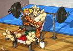 <3 abs armpits arms_above_head biceps big_muscles bound claws clothed clothing duo eyes_closed feline female fur gym half-dressed lagomorph male midriff modem_redpill muscles muscular_female nipples pawpads paws pecs pose rabbit shorts straddling tickling tiger toe_claws topless weights
Rating: Safe
Score: 6
User: beartraps
Date: October 10, 2013