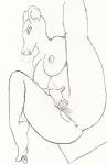 anthro anus areola breasts female fingering fingering_self genitals looking_pleasured looking_up lying masturbation nipples nude on_back pussy raised_leg simple_background solo vaginal vaginal_masturbation white_background unknown_artist bojack_horseman netflix mia_mckibben mammal mouse murid murine rodent line_art monochrome sketch