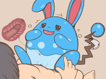 bestiality black_nose blue_body blue_ears blue_tail blush bodily_fluids female female_on_human female_on_top feral feral_penetrated genital_fluids genitals human_on_feral human_penetrating human_penetrating_feral internal internal_vaginal interspecies male male/female male_on_feral on_top open_mouth penetration penile penile_penetration penis penis_in_vagina pokephilia sex simple_background tail uterus vaginal vaginal_canal vaginal_fluids vaginal_fluids_on_penis vaginal_penetration vulva 0611_shokun nintendo pokemon azumarill generation_2_pokemon human mammal pokemon_(species) alternate_version_at_source