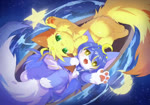 anthro bird's-eye_view blue_body blue_fur boat clothed clothed_female clothing detailed_background dress duo female fur high-angle_view kemono lying music on_back open_mouth open_smile smile star vehicle water watercraft white_body white_fur xhf2580 yellow_body yellow_fur young deaic sound_warning yuexiaoxin_(deaic) canid canine fox mammal 2d_animation animated motion_tweening short_playtime sound webm