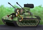 anthro camo camo_clothing camo_print clothing ear_piercing female flakpanzer_gepard footwear high_heels legwear lingerie military military_uniform panzer pattern_clothing piercing pose shoes side_cut solo stockings tank_(vehicle) uniform vehicle cynthiafeline cheetah felid feline mammal absurd_res hi_res pinup