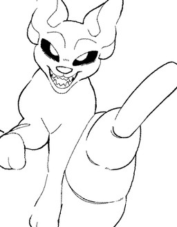 bedroom_eyes big_butt butt feral front_view hairless half-closed_eyes male narrowed_eyes seductive sharp_teeth simple_background smile solo teeth thick_thighs tongue white_background snackaftermidnight kid_vs._kat mr._kat alien domestic_cat felid feline felis hairless_cat mammal sphynx_(cat) 2025 digital_media_(artwork) hi_res monochrome sketch