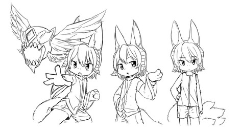 anthro biped bottomwear clothed clothing fighting_pose fully_clothed gesture hand_on_hip horn male multiple_poses pointy_ears pose prick_ears raised_hand reaching_towards_viewer shirt shorts shrug solo standing throwing_weapon topwear tunic wings devil-vox asyira_(devil-vox) mammal digital_drawing_(artwork) digital_media_(artwork) hi_res line_art monochrome portrait three-quarter_portrait