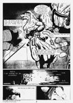 4_panel_comic anthro armor bag biped black_eyes black_text brick_wall chainmail clothed clothing dialogue eyes_closed floor gloves group guard handwear hood jewelry lying male medieval medieval_clothing melee_weapon on_back on_ground page_number shadow sitting solo speech_bubble standing sword tail talking_to_another teeth text text_box thief trio wall_(structure) weapon whiskers white_sclera wounded leprzil mammal murid murine rat rodent 2025 artist_name comic english_text hi_res monochrome url