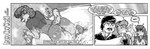 2021 anthro bathing brave_new_world_(style_wager) breasts canid canine canis cassie_bark clothed clothing comic dialogue domestic_cat domestic_dog english_text felid feline felis female group human international_bath_day looking_back male mammal monochrome nipples nude rear_view sandy_katt style_wager text