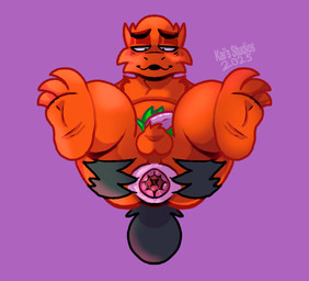 anthro anus blush blush_lines butt gaping gaping_anus genitals humanoid_genitalia humanoid_penis looking_down male penis pubes puffy_anus solo spread_butt spreading toony kais_studios kai_the_tyranowolf dinosaur prehistoric_species reptile scalie absurd_res alternate_version_at_source hi_res
