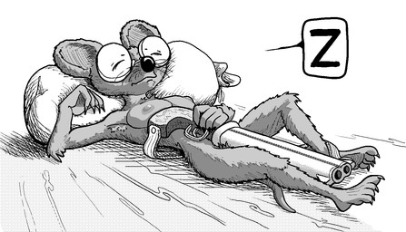 anthro armpit_tuft big_ears breasts claws eyewear feet female glasses gun holding_object lying neck_tuft nipples on_back onomatopoeia ranged_weapon sack simple_background sleeping sleeping_nude solo sound_effects tail text tuft vowelless vowelless_sound_effect weapon whiskers white_background zzz hieronymusjohnson mammal murid murine rat rodent aliasing binary_drawing digital_drawing_(artwork) digital_media_(artwork) dithering greyscale hatching_(art) monochrome shaded
