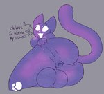 anthro anus balls big_balls big_butt big_tail butt fur genitals huge_balls male multicolored_body multicolored_ears multicolored_fur pawpads paws purple_anus purple_balls purple_body purple_ears purple_fur purple_tail solo tail text thick_thighs two_tone_balls two_tone_body two_tone_ears two_tone_fur two_tone_tail white_eyes white_pawpads wide_hips nonbinary_bunny galaxy_(cutestcosmiccat) domestic_cat felid feline felis mammal 2022 digital_drawing_(artwork) digital_media_(artwork) english_text watermark