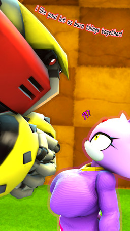 anthro breasts clothed clothing confusion dialogue duo female forehead_gem gem interlocked_fingers jewelry looking_down looking_up machine male necklace nipple_outline size_difference small_breasts rocketspuff archie_comics sega sonic_the_hedgehog_(archie) sonic_the_hedgehog_(comics) sonic_the_hedgehog_(series) blaze_the_cat e-123_omega badnik domestic_cat e-series felid feline felis mammal robot 3d_(artwork) 9:16 digital_media_(artwork) hi_res