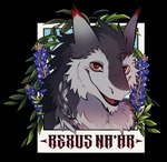 braided_hair flower hair looking_at_viewer male open_mouth open_smile plant red_eyes smile solo howdylake sergal alpha_channel hi_res