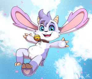 action_pose anthro bell bell_collar blue_eyes casual_nudity collar female fur genitals hair happy horn humanoid_genitalia innie_vulva long_ears looking_at_viewer low-angle_view nude nude_anthro nude_female pose purple_body purple_fur purple_hair slightly_chubby slightly_chubby_anthro slightly_chubby_female solo tail vulva young young_anthro young_female zeklullaby billie_bust_up billie_(billie_bust_up) bovid caprine goat mammal digital_media_(artwork) hi_res nonbinary_(lore)