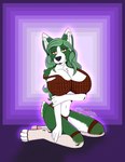 anthro big_breasts breasts clothing female galaxylynx huge_breasts lingerie pose solo novalynxa supernova canid canine canis domestic_dog herding_dog mammal pastoral_dog welsh_corgi pinup