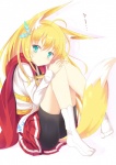 animal_ears between_legs bike_shorts blonde_hair blue_eyes blush female fetal_position hair hair_ornament hi_res leaf long_hair looking_at_viewer nibiiro_shizuka original pleated_skirt skirt solo tail_between_legs
Rating: Safe
Score: 4
User: AnacondaRifle
Date: September 18, 2012