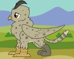 2023 ambiguous_gender avian brown_eyes fan_character feathered_wings feathers feet feral gryphon hasbro hi_res male male_(lore) my_little_pony mythological_avian mythological_creature mythology paws quadruped solo spotty_the_cheetah tagme tail talons toes wings