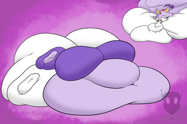 accessory anthro belly belly_on_ground big_belly big_breasts big_butt big_cheeks black_nose blobby bottomwear breasts butt chubby_cheeks clothing coat eyelashes fat_rolls female forehead_gem gem hair hair_accessory hairband huge_belly huge_breasts huge_butt huge_cheeks hyper hyper_belly hyper_breasts hyper_butt hyper_cheeks immobile logo morbidly_obese morbidly_obese_anthro morbidly_obese_female multicolored_body obese obese_anthro obese_female open_mouth overweight overweight_anthro overweight_female pants pink_background purple_body purple_clothing purple_coat purple_ears purple_hair purple_tailcoat purple_topwear red_gem red_hairband red_mouth simple_background sitting solo tailcoat tan_inner_ear three-quarter_view tight_clothing topwear two_tone_body white_body white_bottomwear white_clothing white_pants yellow_eyes marshguy sega sonic_the_hedgehog_(series) blaze_the_cat domestic_cat felid feline felis mammal 2022 absurd_res artist_logo colored digital_media_(artwork) hi_res shaded
