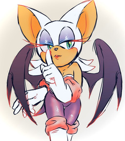 anthro armwear bat_wings biped blue_eyeshadow boots breasts cleavage clothed clothing elbow_gloves eyelashes eyeshadow female footwear front_view glistening_eyelids gloves green_eyes grey_background handwear legwear lips makeup membrane_(anatomy) membranous_wings orange_body shoes shush simple_background skinsuit solo standing thigh_boots thigh_highs tight_clothing wide_hips wings pokunchan sega sonic_the_hedgehog_(series) rouge_the_bat bat mammal 2020 digital_drawing_(artwork) digital_media_(artwork) portrait three-quarter_portrait