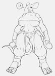 5_fingers 5_toes anthro big_breasts bottomwear breasts clothing collar feet female fingers hair looking_at_viewer navel pants simple_background small_head solo standing tail toes freebird11 mammal mouse murid murine rodent 2020 absurd_res hi_res monochrome