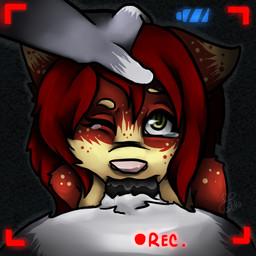 anthro anthro_on_anthro battery bodily_fluids camera_view duo fellatio female fur hair male male/female oral penile penis recording red_body red_fur red_hair saliva sex simple_background tears zombikiss coraline_loret canid canine canis domestic_dog husky mammal nordic_sled_dog spitz wolf 1:1 hi_res