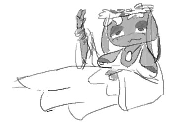 anthro areola areola_slip basket breasts clothing container dress exposed_breasts female flower jewelry nipples plant solo wardrobe_malfunction warprat blushcrunch_studio dandy's_world bassie_(dandy's_world) animate_inanimate toon_(dandy's_world) monochrome