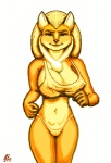 2d_animation animated anthro big_breasts bouncing_breasts breasts canid canine canis cirrel cleavage clothed clothing digital_media_(artwork) female frame_by_frame front_view golden_jackal hair jackal jogging long_hair low_res mammal navel nohni_wabanda panties portrait shirt short_playtime simple_background solo tail tank_top three-quarter_portrait topwear underwear white_background