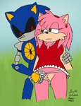 anthro bodily_fluids clothing clothing_aside duo female genital_fluids machine male male/female micro_calves micro_legs micro_thighs outside panties panties_aside thin_calves thin_legs thin_thighs underwear underwear_aside vaginal_fluids rubberh0es sega sonic_the_hedgehog_(series) amy_rose metal_sonic eulipotyphlan hedgehog mammal robot hi_res