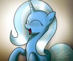 eyes_closed female feral hair horn multicolored_hair open_mouth simple_background smile solo two_tone_hair white_background dori-to friendship_is_magic hasbro my_little_pony mythology trixie_(mlp) equid equine mammal mythological_creature mythological_equine unicorn 2012