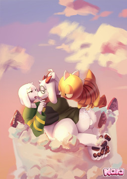 anthro armless balls bodily_fluids butt clothed clothing cum erection eyewear fur genital_fluids genitals glasses group group_sex horn male male/male open_mouth penile penis scarf sex shota tail threesome tongue trio white_body white_fur young young_anthro young_male young_on_young deltarune undertale undertale_(series) asriel_dreemurr monster_kid ralsei boss_monster_(undertale) bovid caprine dinosaur goat lizard mammal prehistoric_species reptile scalie better_version_at_source digital_media_(artwork) hi_res irreplaceable_bvas source_request unavailable_at_source