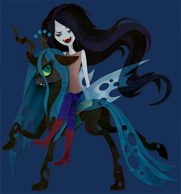 black_hair boots clothed clothing crown duo eye_contact fangs female feral footwear green_eyes green_hair hair headgear high_heeled_boots high_heels horn insect_wings looking_at_another looking_back mane quadruped queen rider riding royalty shoes simple_background sitting smile tail teeth transparent_background wings sleepwalks adventure_time cartoon_network friendship_is_magic hasbro my_little_pony marceline_abadeer queen_chrysalis_(mlp) arthropod changeling_(mlp) demon equid humanoid mammal vampire 2012 alpha_channel crossover digital_media_(artwork)