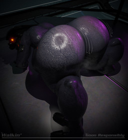 all_fours ambiguous_anthro ambiguous_gender anthro ass_up big_butt butt glistening glistening_butt huge_butt looking_at_viewer looking_back looking_back_at_viewer motion_lines nude nude_ambiguous nude_anthro shaking_butt solo text wet wet_body keeponwalkin halo_(series) microsoft xbox_game_studios alien sangheili 2025 3d_(artwork) absurd_res artist_name digital_media_(artwork) hi_res
