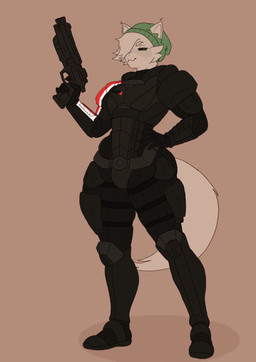 antennae_(anatomy) anthro armor beanie black_sclera clothing ears_up femboy furgonomic_beanie furgonomic_hat furgonomic_headwear furgonomics green_beanie green_clothing green_hat green_headwear gun hands_on_hips hat headgear headwear male ranged_weapon simple_background smile smug solo tail thick_thighs weapon gatoradeew bioware electronic_arts mass_effect mythology apollo_caelum alien dragon mythological_creature mythological_scalie scalie 2025 absurd_res digital_media_(artwork) full-length_portrait hi_res portrait