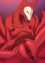 9_tails anthro areola bodily_fluids breasts cervix claws cum cum_in_pussy cum_inside duo ejaculation female fur gaping gaping_pussy genital_fluids genitals invisible_partner male male/female mask multi_arm multi_limb multi_tail nipples nude pupils pussy red_areola red_body red_eyes red_fur red_nipples red_pussy sex slit_pupils tail urethra vaginal_contractions sacrificabominat jiang_ziya daji canid canine fox mammal 2d_animation animated hi_res long_playtime motion_tweening no_sound webm