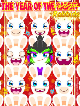 ambiguous_anthro ambiguous_gender amethyst_(gem) anthro black_clothing black_hair black_jacket black_topwear blue_eyes buckteeth closed_smile clothing ear_piercing eyebrows eyelashes eyes_closed female female_anthro fur gem green_eyebrows green_hair group hair happy jacket lidded_eyes light long_ears looking_at_viewer mouth_closed multicolored_hair no_eyebrows noseless open_mouth open_smile pattern_background piercing pink_tongue purple_clothing purple_ear_piercing purple_eyelids purple_shirt purple_topwear red_background shirt short_hair simple_background smile smiling_at_viewer spiky_hair tan_body tan_eyelids tan_inner_ear tan_skin teeth text thick_eyebrows tongue topwear two_tone_hair white_body white_fur jooniethenight chinese_zodiac mario_bros mario_plus_rabbids_sparks_of_hope nintendo raving_rabbids rayman_(series) ubisoft year_of_the_rabbit edge_(mario_plus_rabbids) lagomorph mammal rabbid 2023 3:4 artist_name colored crossover digital_drawing_(artwork) digital_media_(artwork) english_description english_text lighting shaded