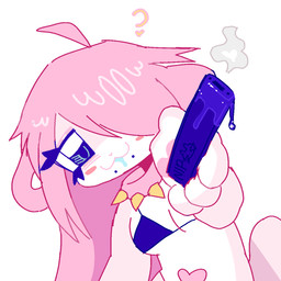 :3 blush bodily_fluids bra breasts catnip chin_piercing cleavage clothed clothing collar drooling drugs eyelashes foreshortening hair looking_at_viewer offering_to_viewer pawpads pink_hair question_mark saliva smoke solo spiked_collar spikes underwear vape_pen hamsterscooter ¿quieres? starburst_(catgenderzz) domestic_cat felid feline felis mammal 1:1 2025 meme nonbinary_(lore)