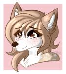 ambiguous_gender anthro fur hair nude smile solo northfelle nerro canid canine fox mammal 2016 watermark