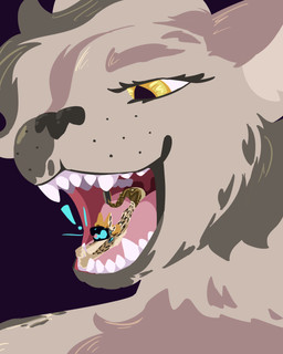 anthro duo female imminent_vore machine male mawplay mouth_shot open_mouth simple_background uvula vore yellow_eyes schocoa_(artist) applesnack_(applesnack) kenshi_(kenshi) calico_cat canid canine canis coyote domestic_cat felid feline felis hybrid mammal pit_viper protogen rattlesnake reptile scalie snake viper 4:5 absurd_res flat_colors hi_res