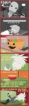 candy clothing coat comic dessert dialogue english_text food fruit furniture halloween hi_res holidays human jack-o'-lantern lying machine mammal on_side on_sofa plant pumpkin robot shane_frost sofa text thomas_(shane_frost) topwear